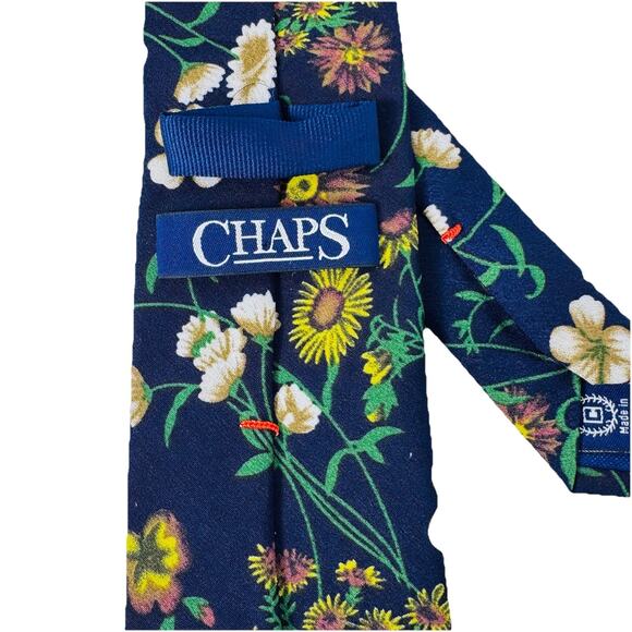 CHAPS BY RALPH LAUREN NAVY FLORAL MENS TIE 3 in x 57 in. - Picture 4 of 4
